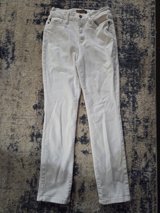 Judy Blue Denim - Judy Blue High Waist White Non-Distressed Jeans- Size 5/27